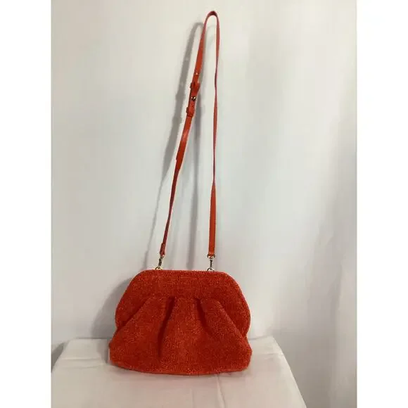Neiman Marcus 'Themoire Tia' Red Bag Made In Italy Size OS